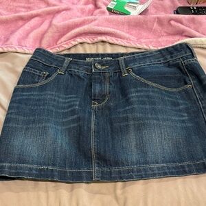 C & V Indigo Washed Denim Mini Skirt